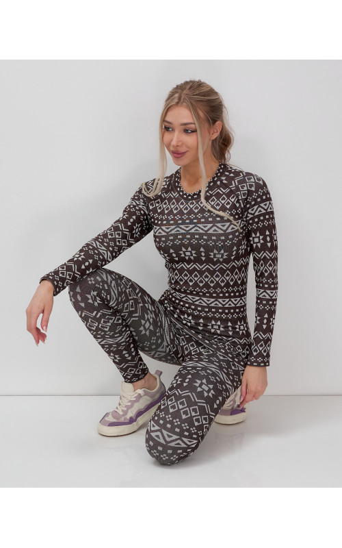 Женское термобельё для осени и зимы, спортивный стиль.