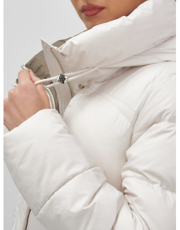 Длинный зимний пуховик с капюшоном для женщин