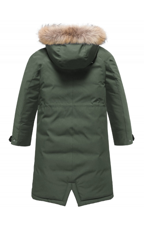 Тёплая парка для девочки с регулируемой посадкой.