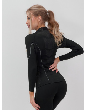 Термо лонгслив премиум-класса для осени и зимы, с эластаном, элегантный и современный, для спорта и отдыха.