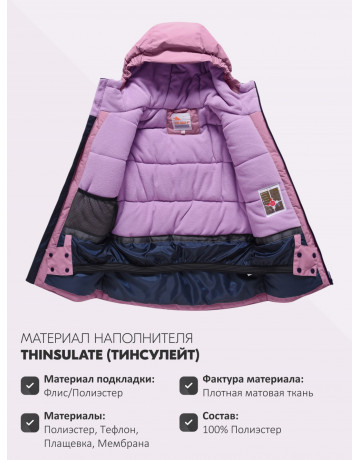 Зимний горнолыжный комплект для девочки.