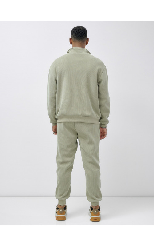 Мужской демисезонный спортивный костюм на флисе, светло-зелёный. в Тюмени