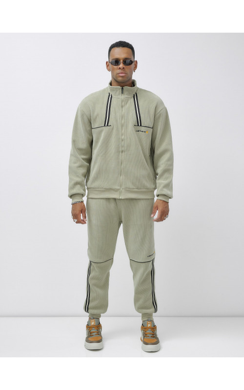 Мужской демисезонный спортивный костюм на флисе, светло-зелёный. в Тюмени