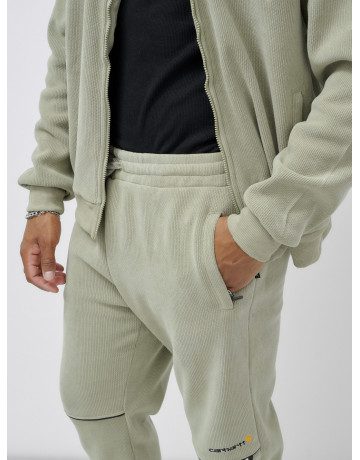 Мужской демисезонный спортивный костюм на флисе, светло-зелёный. в Тюмени