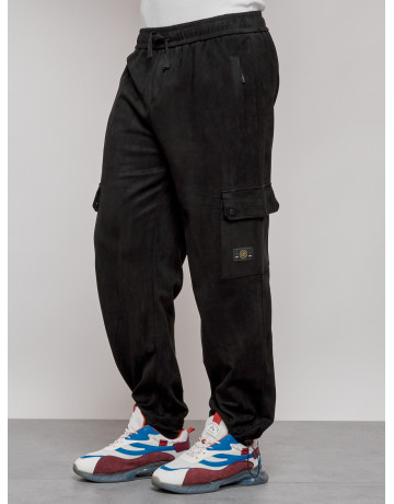 Мужские спортивные штаны прямого кроя из бархатного трикотажа.