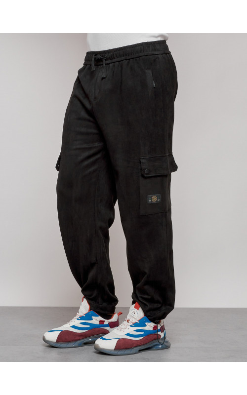 Мужские спортивные штаны прямого кроя из бархатного трикотажа.