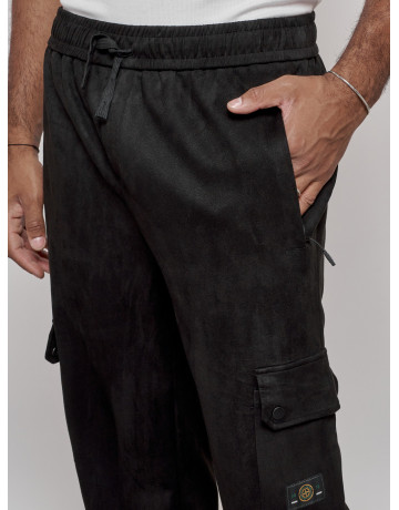 Мужские спортивные штаны прямого кроя из бархатного трикотажа.