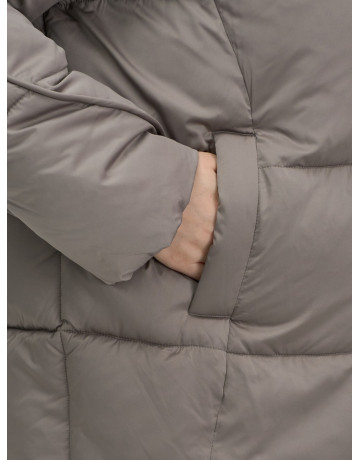 Женский модный пуховик с капюшоном, коричневый. в Тюмени