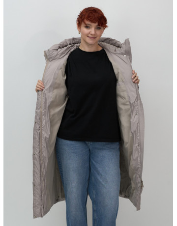 Длинный пуховик для женщин зимний утеплённый с капюшоном