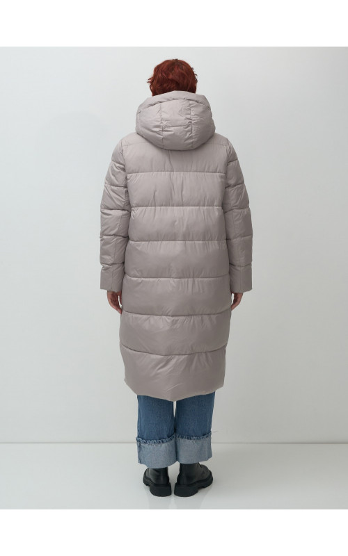 Длинный пуховик для женщин зимний утеплённый с капюшоном