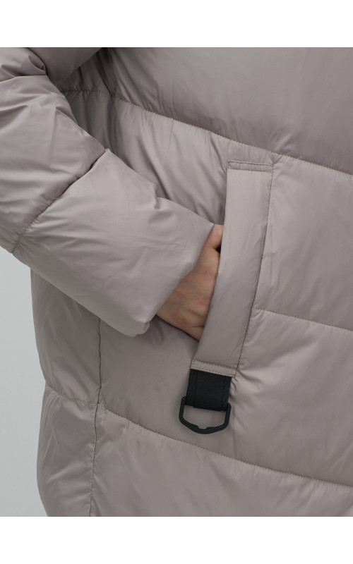 Длинный пуховик для женщин зимний утеплённый с капюшоном