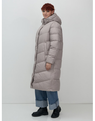 Длинный пуховик для женщин зимний утеплённый с капюшоном