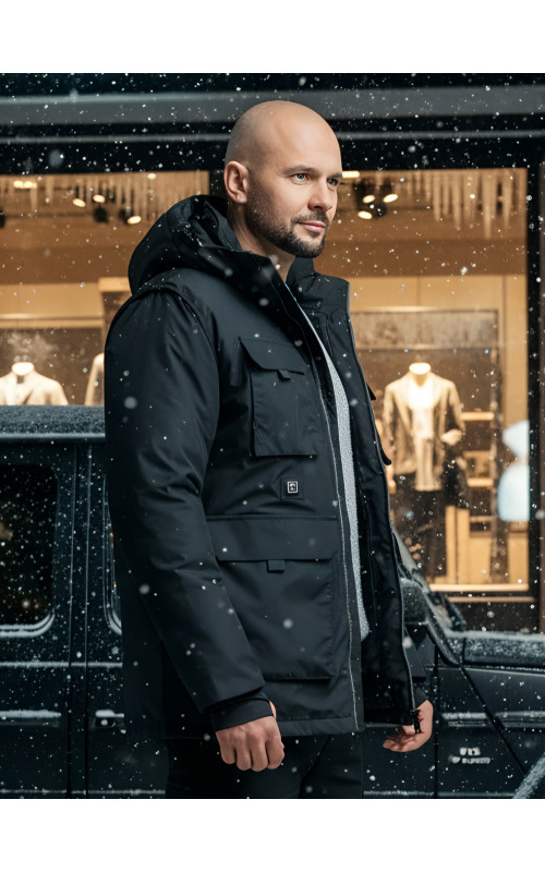 Куртка-жилетка с подогревом трансформер 2 в 1 для активного отдыха и спорта.