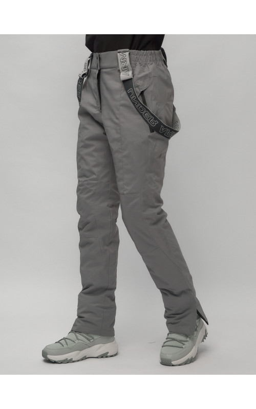 Женский горнолыжный комплект: куртка с цветочным принтом и брюки со съёмными бретелями