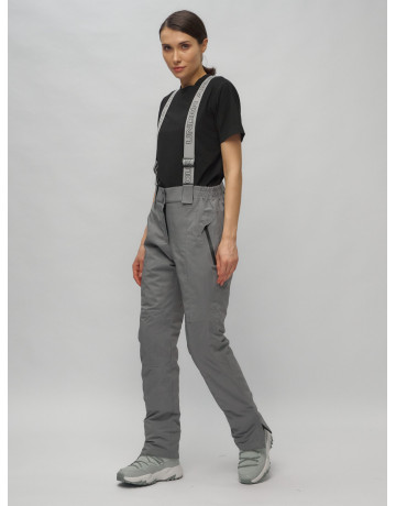 Женский горнолыжный комплект: куртка с цветочным принтом и брюки со съёмными бретелями