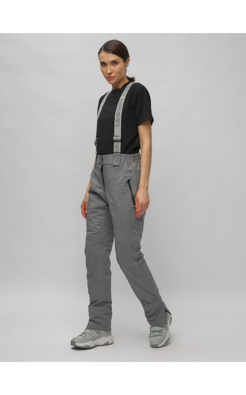 Женский горнолыжный комплект: куртка с цветочным принтом и брюки со съёмными бретелями