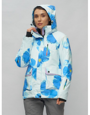 Женский горнолыжный комплект: куртка с цветочным принтом и брюки со съёмными бретелями