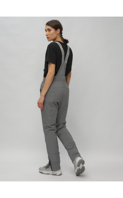 Женский горнолыжный комплект: куртка с цветочным принтом и брюки со съёмными бретелями