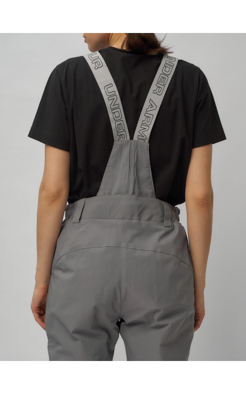 Женский горнолыжный комплект: куртка с цветочным принтом и брюки со съёмными бретелями