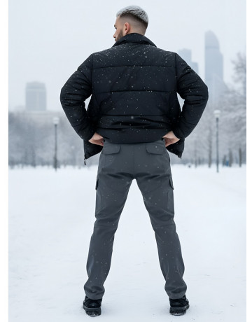 Мужские зимние брюки темно-серые для активного отдыха