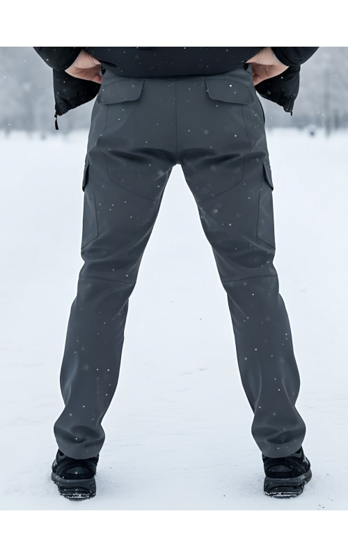 Мужские зимние брюки темно-серые для активного отдыха