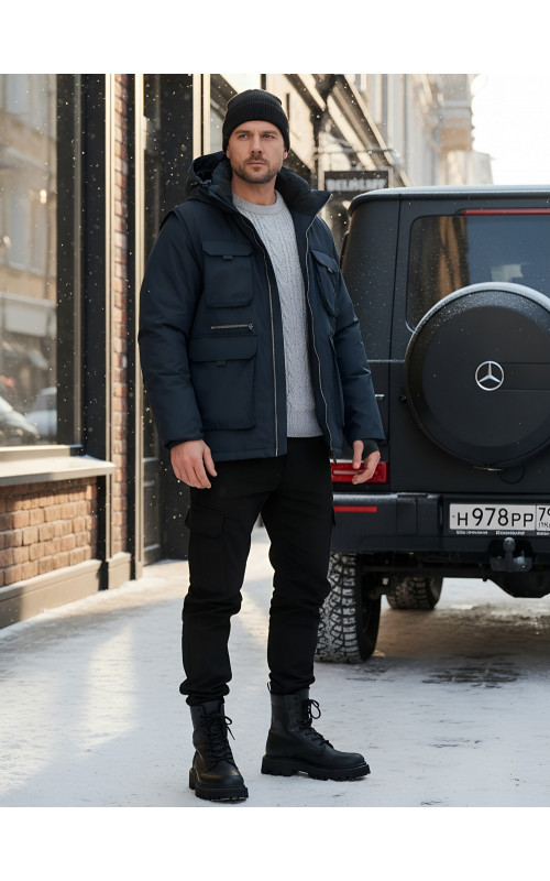 Куртка-жилетка трансформер 2 в 1 для активного отдыха и повседневной носки.