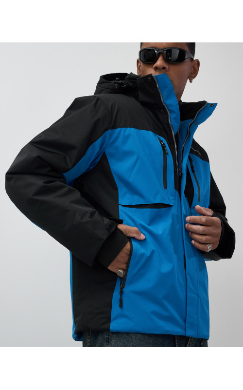 Мужская горнолыжная куртка, голубой, для зимних видов спорта в Тюмени