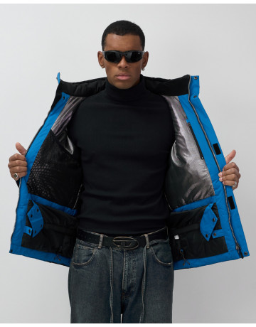 Мужская горнолыжная куртка, голубой, для зимних видов спорта в Тюмени