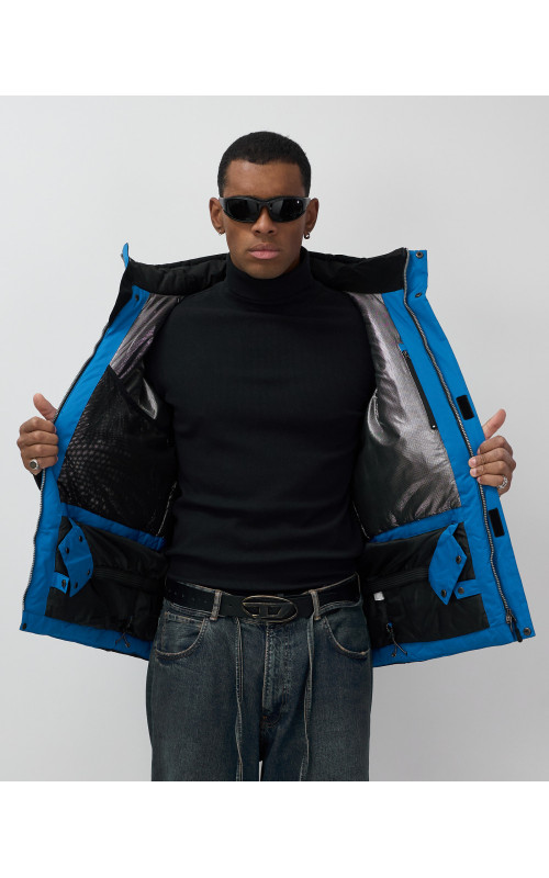 Мужская горнолыжная куртка, голубой, для зимних видов спорта в Тюмени