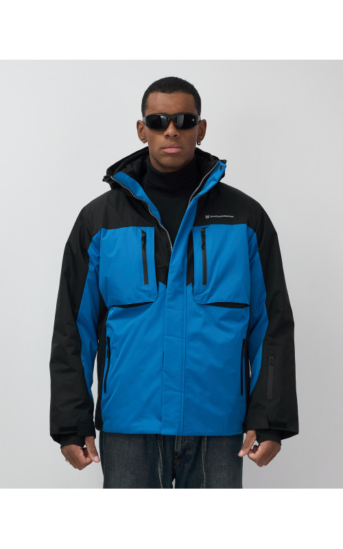 Мужская горнолыжная куртка, голубой, для зимних видов спорта в Тюмени