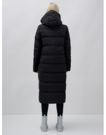 Длинный зимний пуховик с капюшоном для женщин