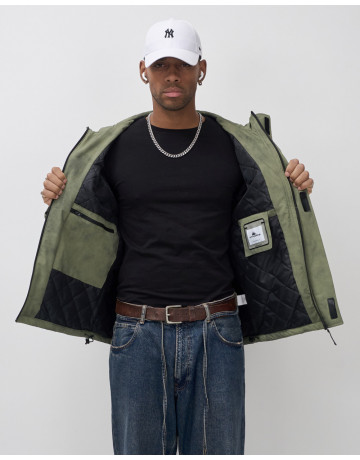 Мужская спортивная куртка весна-осень, цвет хаки, для активного отдыха в Тюмени