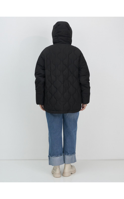 Женская утеплённая куртка с капюшоном для осени и зимы, свободный покрой