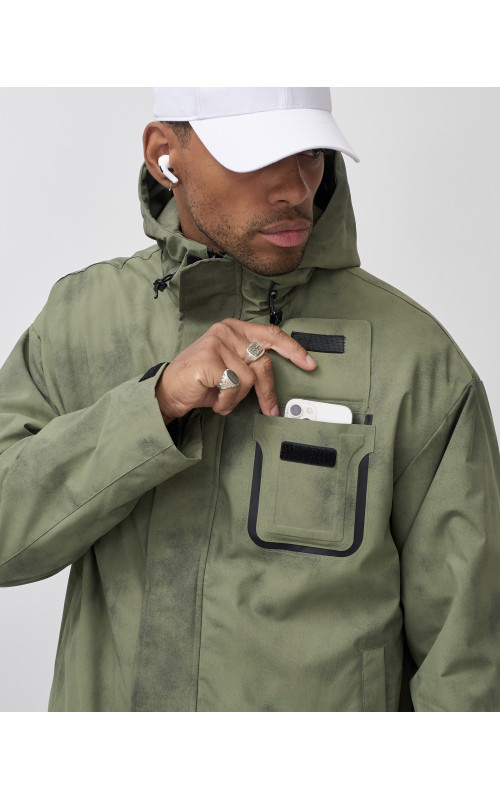 Мужская спортивная куртка весна-осень, цвет хаки, для активного отдыха в Тюмени