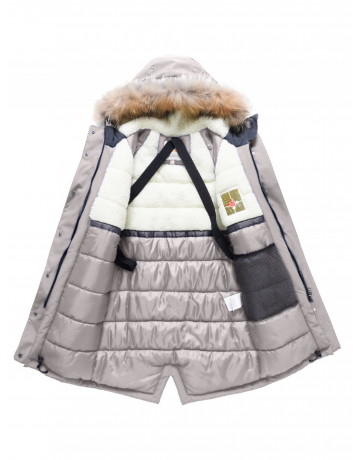 Тёплая детская парка с регулируемой посадкой.