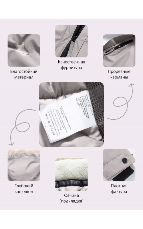 Тёплая детская парка с регулируемой посадкой.