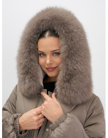 Длинный зимний пуховик премиум-класса