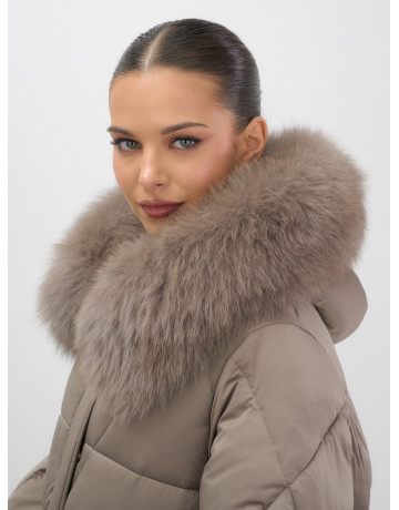 Длинный зимний пуховик премиум-класса