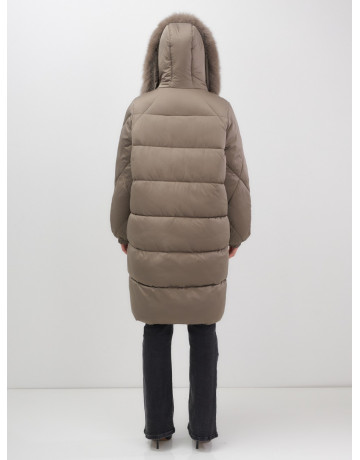 Длинный зимний пуховик премиум-класса