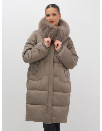 Длинный зимний пуховик премиум-класса