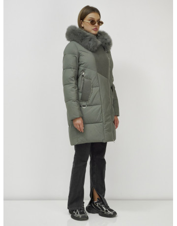 Зимняя куртка премиум-класса с мехом енота и кролика для женщин