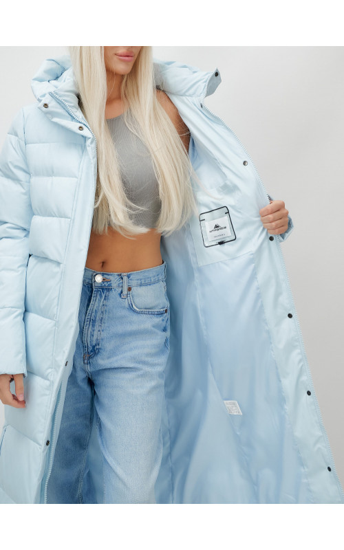 Тёплый длинный пуховик для молодёжи