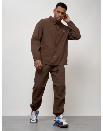 Мужской спортивный костюм для активного отдыха, коричневый. в Тюмени