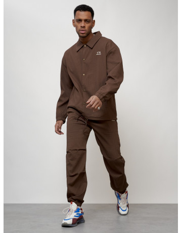 Мужской спортивный костюм для активного отдыха, коричневый. в Тюмени