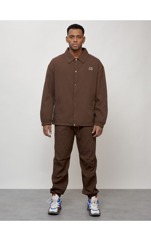 Мужской спортивный костюм для активного отдыха, коричневый. в Тюмени