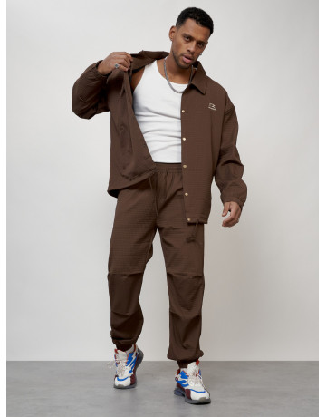 Мужской спортивный костюм для активного отдыха, коричневый. в Тюмени