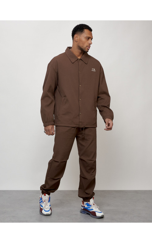 Мужской спортивный костюм для активного отдыха, коричневый. в Тюмени