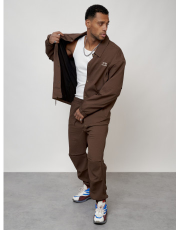 Мужской спортивный костюм для активного отдыха, коричневый. в Тюмени