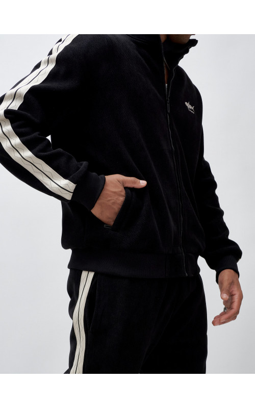 Мужской демисезонный спортивный костюм на флисе, чёрный, для спорта в Тюмени