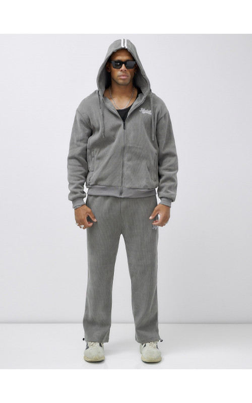 Мужской демисезонный спортивный костюм на флисе, серый, для спорта. в Тюмени